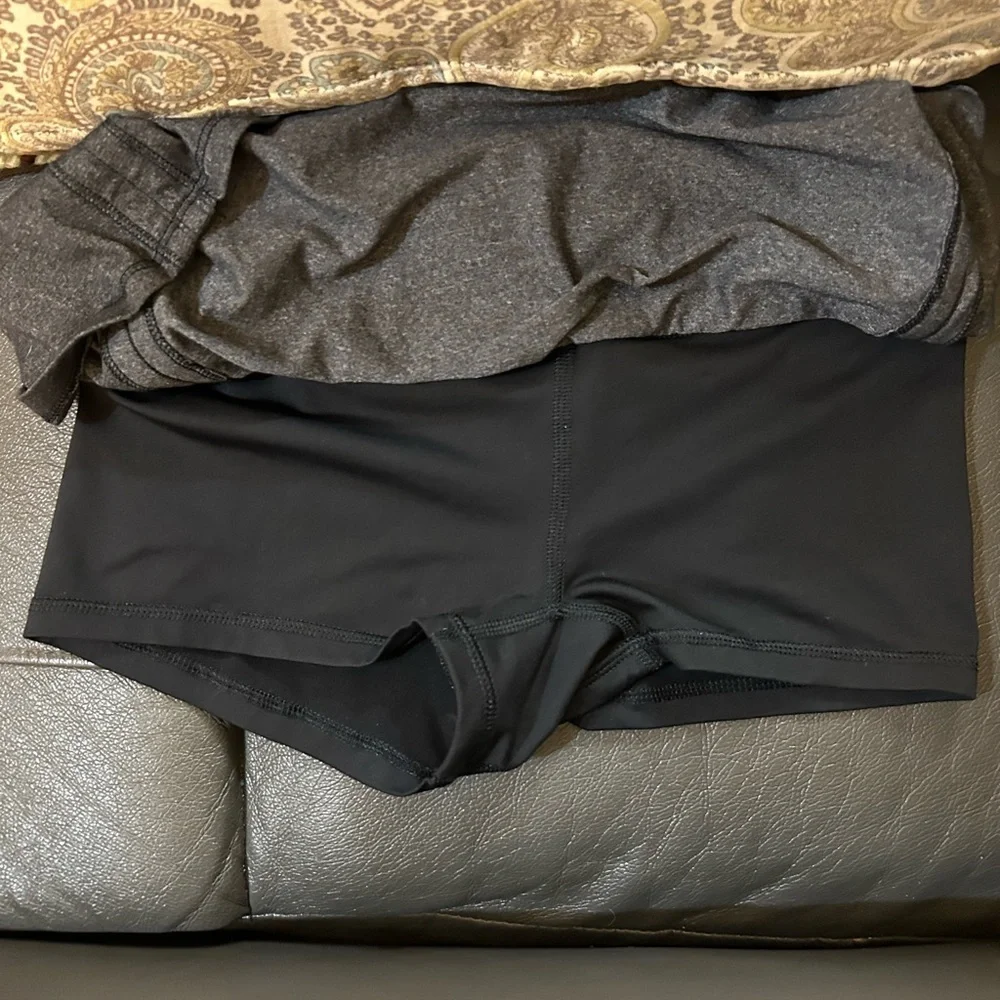 Lululemon Athletica Black Skort Gray Cynch